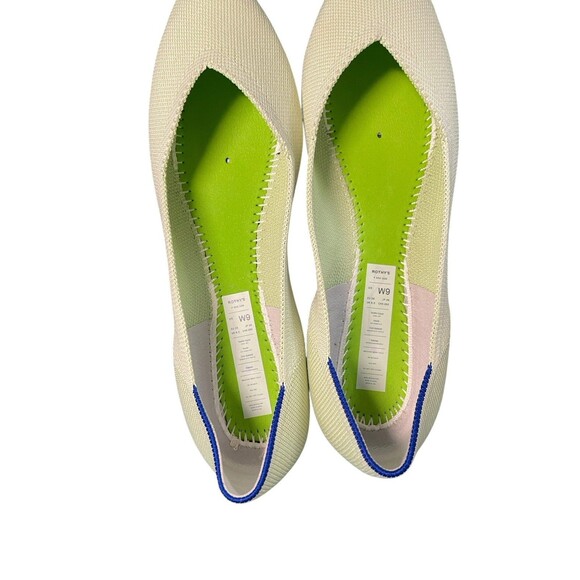 Rothy's The Point II Flats‎ Sour Apple Green Teal Women's 9 - Picture 7 of 12